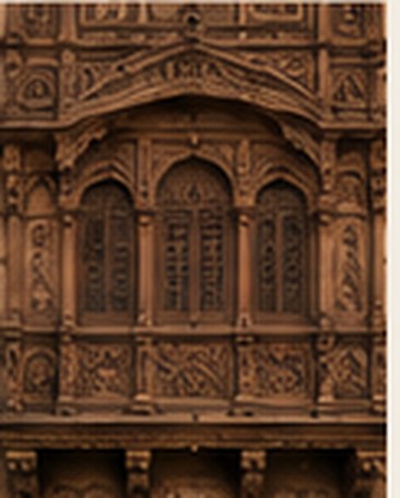 Carved sandstone facade